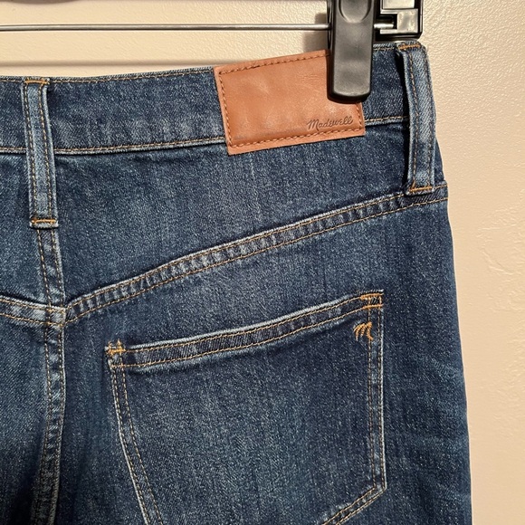 Madewell The High Rise Slim Boyjean Distressed Denim Cotton Jeans Size 27 Blue - Picture 13 of 15